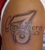 Capricorn Zodiac Sign Tattoo.